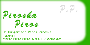 piroska piros business card